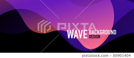 Abstract background - shiny fluid gradients and overlapping waves. Vector Illustration For Wallpaper, Banner, Background, Landing Page Abstract background - shiny fluid gradients and overlapping waves. Vector Illustration For Wallpaper, Banner, Background, Landing Page 80901404