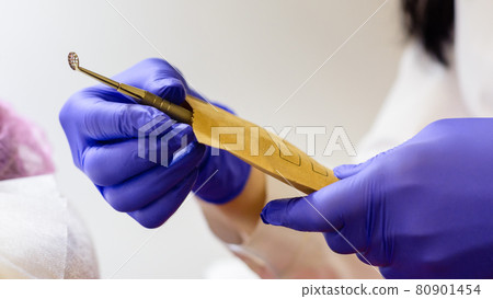 Sterile beautician tools, safety and care, photo close up. Sterile beautician tools, safety and care, photo close up. 80901454