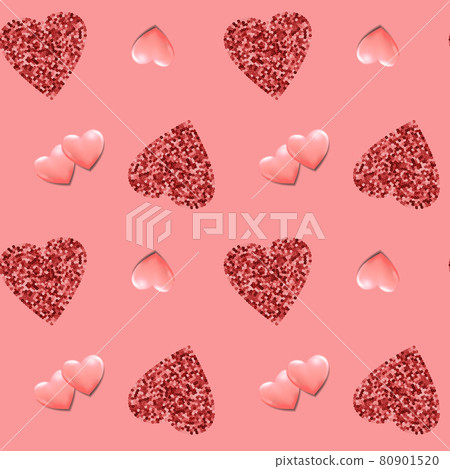 Herat from Sequins Winter Vector Seamless Pattern. 80901520