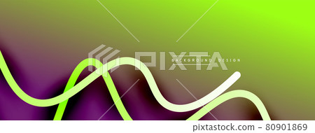 Abstract gradient background with wave line with shadow effect. Geometric composition. 3D shadow effects and fluid gradients Abstract gradient background with wave line with shadow effect. Geometric composition. 3D shadow effects and fluid gradients 80901869