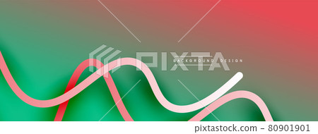 Abstract gradient background with wave line with shadow effect. Geometric composition. 3D shadow effects and fluid gradients Abstract gradient background with wave line with shadow effect. Geometric composition. 3D shadow effects and fluid gradients 80901901
