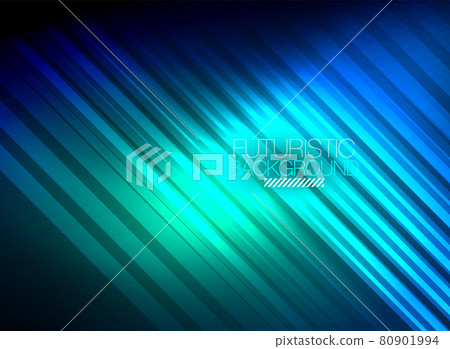 Bright neon color techno abstract background, shiny glowing neon lines in the dark background 80901994