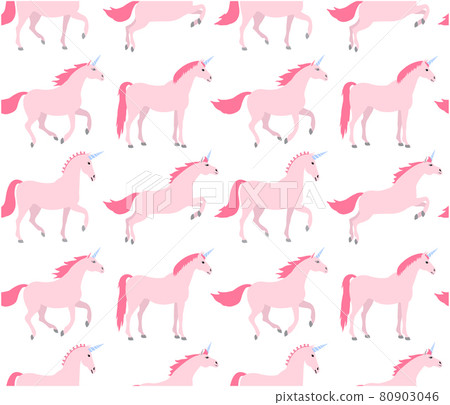 Vector seamless pattern of flat cartoon unicorn Vector seamless pattern of flat cartoon unicorn 80903046