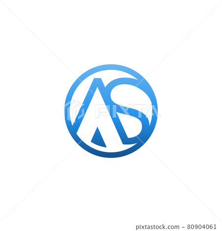 Abstract initial letter AS logo design 80904061