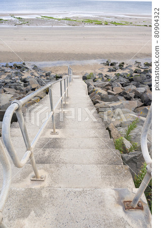 Promenade at seaside, North sea at Seaton Carew, Hartlepool, U.K Promenade at seaside, North sea at Seaton Carew, Hartlepool, U.K 80904322