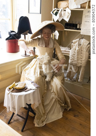 Hartlepool, U.K - July 27, 2021: The National Museum of The Royal Navy , in the North of England. The wax figure of 19th century people Hartlepool, U.K - July 27, 2021: The National Museum of The Royal Navy , in the North of England. The wax figure of 19th century people 80904372