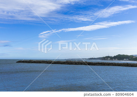 Breakwater at Aise Port, Hitachi City, Ibaraki Prefecture 80904604