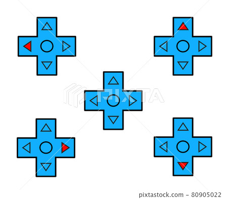 Cross button (blue) - Stock Illustration [80905022] - PIXTA