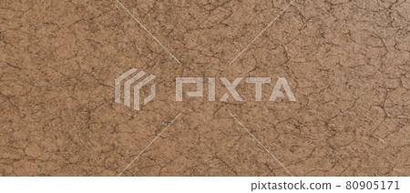 Dry muddy ground texture with cracks. Brown soil background. 3D Rendering illustration. 80905171