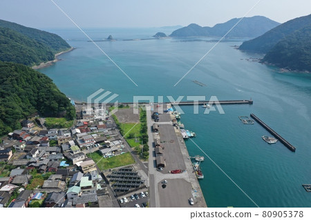 Aerial view of the harbor scenery of Kamae Port Aerial view of the harbor scenery of Kamae Port 80905378