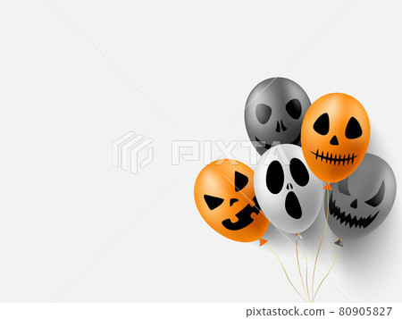 Balloon with face silhouette for Halloween design 80905827