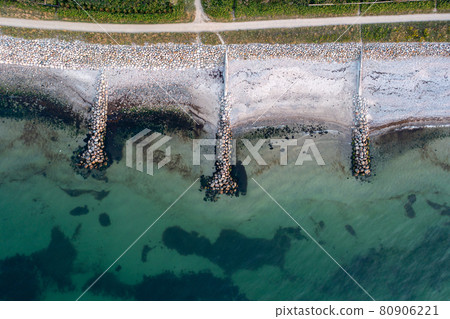 Aerial View of coastline in North Zealand, Denmark Aerial View of coastline in North Zealand, Denmark 80906221