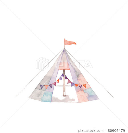 Tent material with garland 80906479