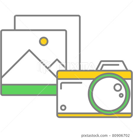Photo editor prototype icon vector on white 80906702
