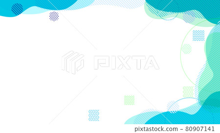 Blue abstract geometric curve frame background Blue abstract geometric curve frame background 80907141