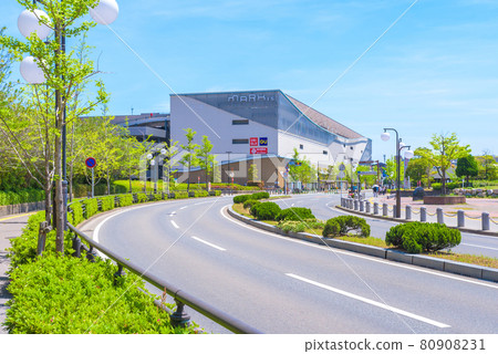 Scenery toward Jigyohama, Chuo-ku, Fukuoka City, in front of Kyushu Medical Center, near MARK IS Fukuoka Momochi Yoko, noon 80908231