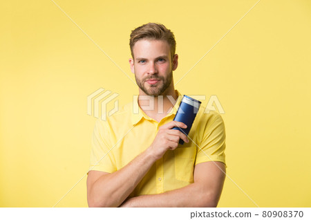 Facial care. Male fashion. Mature hipster with beard. Facial care. Male fashion. Mature hipster with beard. 80908370