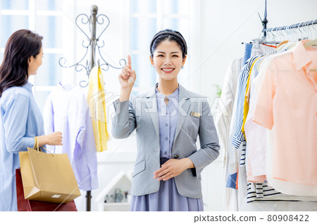 Shop clerk female work Shop clerk female work 80908422