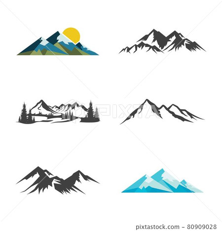 Mountain icon Logo 80909028