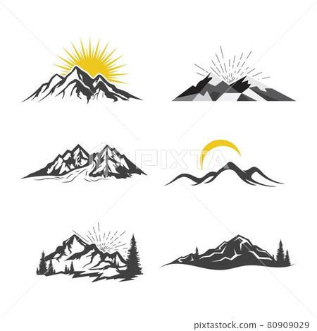 Mountain icon Logo 80909029