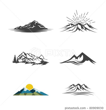 Mountain icon Logo 80909030