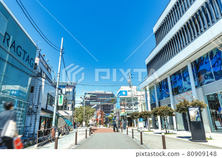 東京澀谷澀谷貓街的城市景觀 東京澀谷澀谷貓街的城市景觀 80909148