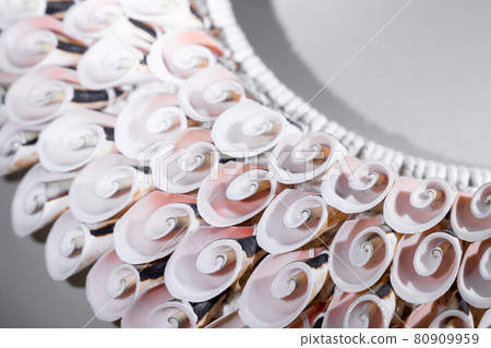 Handmade necklace made of spiral shells Handmade necklace made of spiral shells 80909959