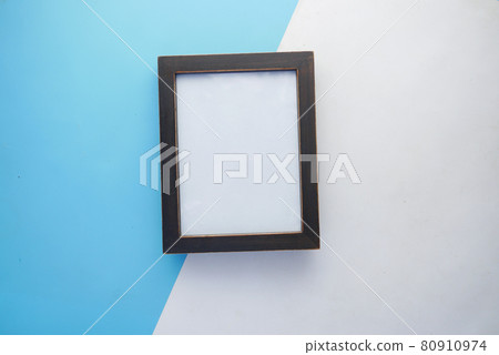 top view of empty frame on color background top view of empty frame on color background 80910974