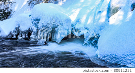 Canada winter stream Canada winter stream 80911231