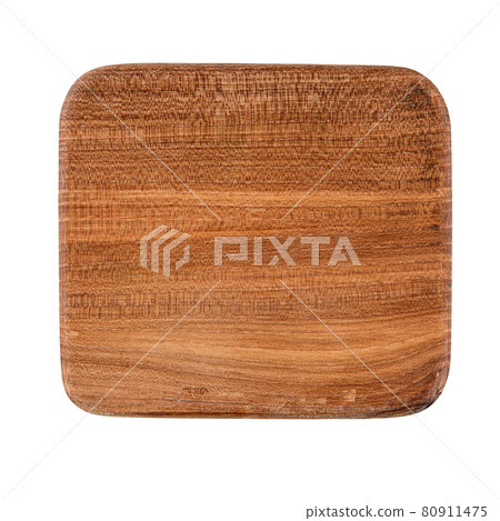 Isolated brown square natural wooden bowl 80911475