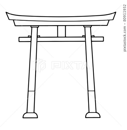 Torii icon contour line 80911932