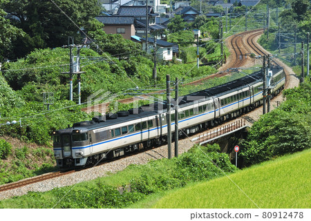 Hokuriku Main Line Kurikara-Ishido JR West Kiha181 Series (Kyoto) Test run 80912478