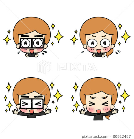 Illustration of delighted men and women Illustration of delighted men and women 80912497