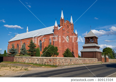 Church of St Andrew the Apostle in Naroch village, Minsk region, Belarus. 80913504