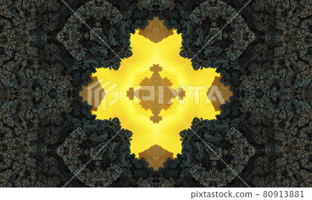 Kaleidoscope cross: chaotic world symbol. Good for wrapping paper, backgrounds, wallpaper and textile prints. 80913881