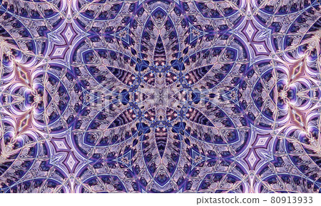 A kaleidoscope pattern with polygon and rhombus shapes in pink color A kaleidoscope pattern with polygon and rhombus shapes in pink color 80913933