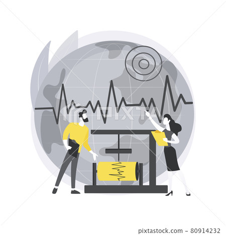 Seismology abstract concept vector illustration. 80914232