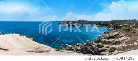 Panoramic view of Italian coast, Sardinia 80914298