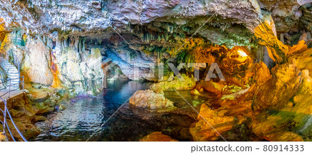 Grotte di Nettuno, Sardinia, Italy - June 12, 2017 Scenic view of Neptune's cave. Sardinia. Italy Grotte di Nettuno, Sardinia, Italy - June 12, 2017 Scenic view of Neptune's cave. Sardinia. Italy 80914333