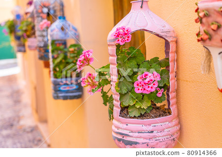 A Colorful way in Alghero, Sardinia, Italy 80914366