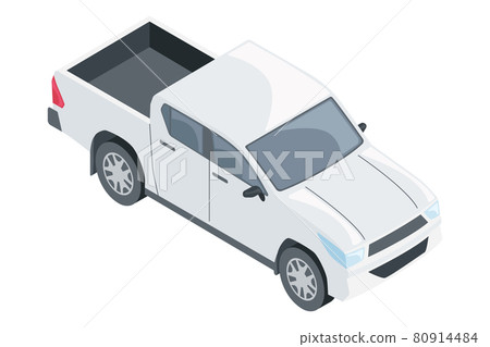 Isolated 3d white urban car icon 80914484