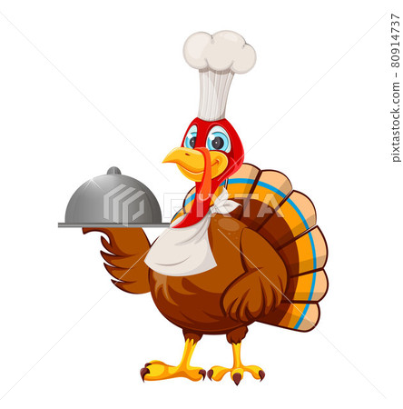 Happy Thanksgiving. Cartoon character turkey bird Happy Thanksgiving. Cartoon character turkey bird 80914737