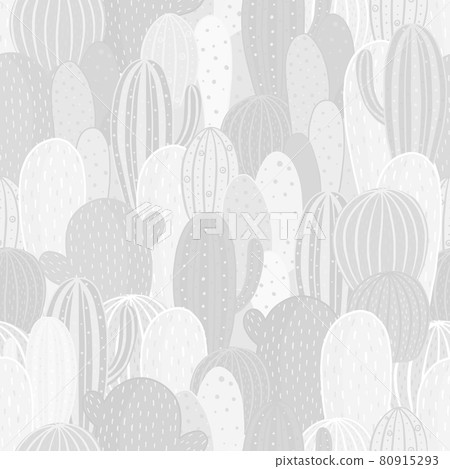 Seamless pattern cactus. Vector texture for textile, wrapping paper, packaging. 80915293