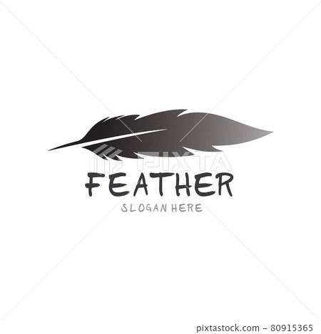 Feather pen logo and symbol vector image Feather pen logo and symbol vector image 80915365