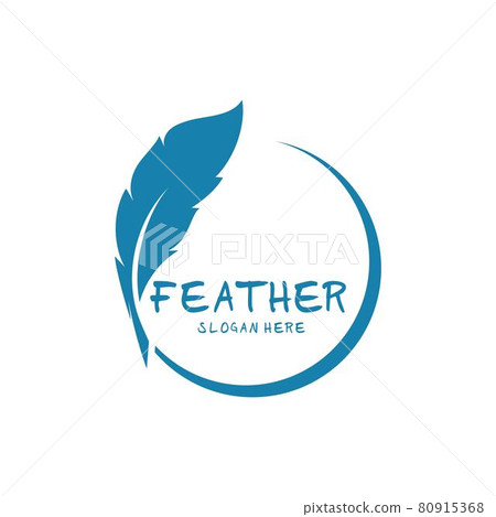 Feather pen logo and symbol vector image 80915368