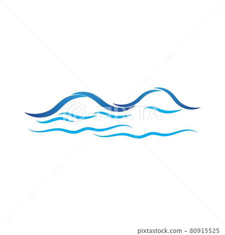 Water wave icon vector Water wave icon vector 80915525