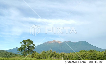 Taken from Shinshu, the summer landscape of Mt. 80916485