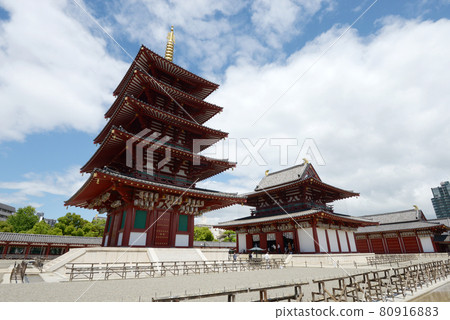 Shitennoji Five-storied Pagoda and Kondo, Tennoji-ku, Osaka Shitennoji Five-storied Pagoda and Kondo, Tennoji-ku, Osaka 80916883