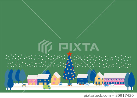 City series with a Christmas tree City series with a Christmas tree 80917420