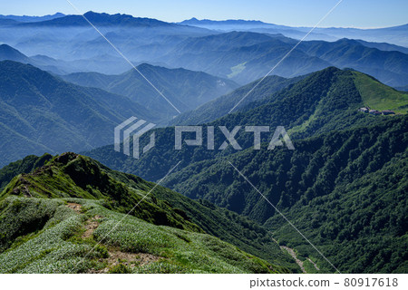 Summer Tanigawadake Nishikuro Ridge and Mountain Range / Asagiri Summer Tanigawadake Nishikuro Ridge and Mountain Range / Asagiri 80917618